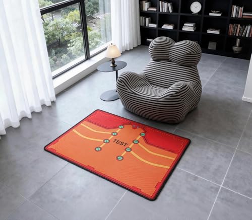 Chair Mat for Hardwood Floor-Gaming Chair Mat-Evangelion Asuka Langley Plugsuit Inspired Design, Anti-Slip, Easy Clean & Machine Washable (35"×47") - color: Asuka Langley Plugsuit