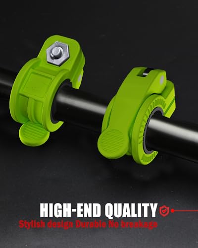 Mini Barbell Clips 1 inch I Multi-Size Adjustable Barbell Collar I 1 inch Barbell ClampsIQuick Release Weight Clips Pair of Locking for Dumbbell Bar - color: Green