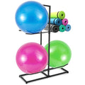 Blulu Exercise Ball Holder, Stability Ball Rack, Exercise Ball Storage Racks Suitable for Yoga Ball Stability Ball Yoga Mats Home and Commercial Gym