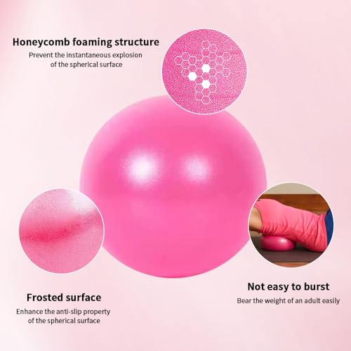 Pilates Ring and Ball Set, 6 Pcs Home Pilates Kit with 13” Circle Circle Yoga Ring 3 Resistance Bands 9.8” Pilates Ball Pilates Grip Socks, Pilates Essential Kit for Women Girl Home Workouts - size: 6 PCS