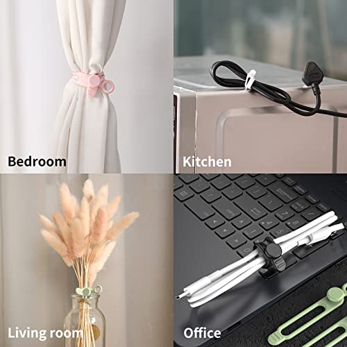 [20Park]UMUST Silicone Cable Ties, Reusable Cable Management Organizer, Cord Tie,Multipurpose Elastic Cord Organizer for Bundling and Fastening Cable Cords Wires(black) - color: 20pcs-black, size: 4.2Inch