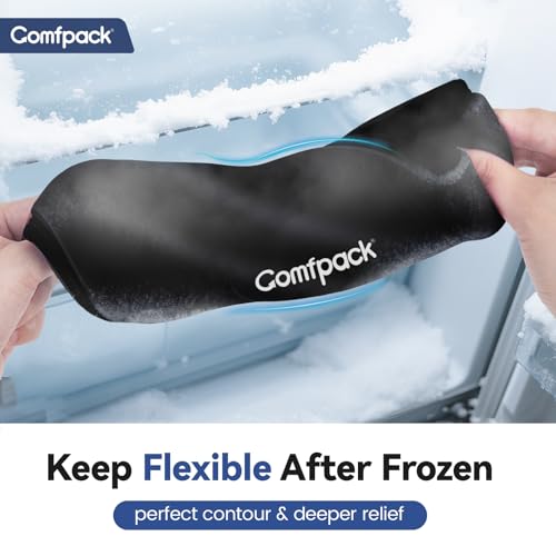 Comfpack Neck Ice Pack Wrap, Cervical Ice Pack, Flexible Gel Ice Pack for Neck, Hot & Cold Compress Ice Pack for Injuries, Sore Neck, Tonsillectomy, Thyroidectomy, Surgery Recovery, Office Pressure