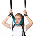 Cervical Traction Belt with Hook Home Neck Stretching Hanging Belt Soft Padded Neck Support for Office Worker Pain Relieve