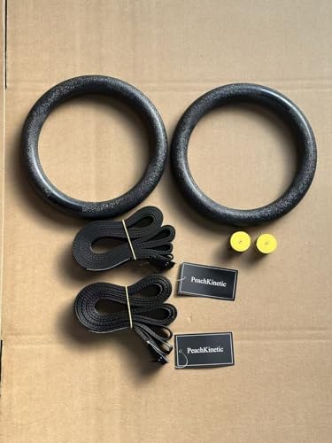 PeachKinetic Gymnastics Rings, ABS Olympic Rings for Training and Strength Workouts
