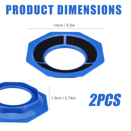 2pcs Universal Bowling Ball Sanding Pad Holder, Bowling Abrasive Pad Holder Precision Surface Maintenance Tool for Consistent Ball Reaction & Performance (Blue)
