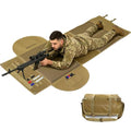 Shooting Mats Prone Padded, Extra Large Portable Roll Up Folded Waterproof Non-Slip Tactical Shooting Mat with Thickened Cotton Padding, Bipod Holder & 2 Accessory Pockets for Range Shooting Hunting - style: Winged Side