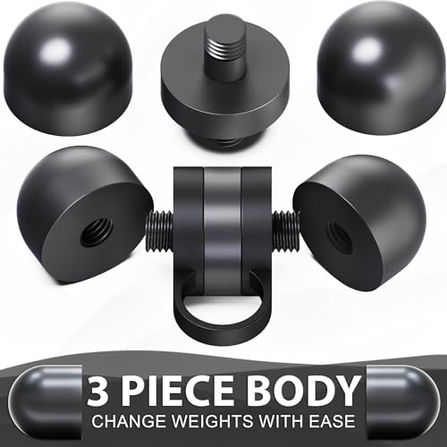 Synergee Cardio Hand Weights. Steel Hand Weights Dumbbell Set with Anti-Slip Silicone Finger Loop for Workout, Fitness, Training for Men and Women. Sold In Pairs. Available in 1lb, 1.5lb and 2lb Sets - color: 3LB Black
