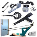 Portable Pilates Home Kit - Home Workout Equipment with Designed Pilates Loop Straps, Fabric Long Resistance Exercise Bands, Door Anchors and Aluminum Carabiners for Working Out as in Reformer