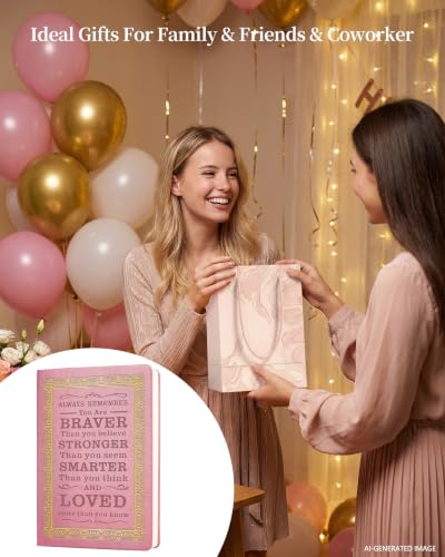 JOHSBYD Pink Journal for Women - A5 Lined Hardcover Notebook and Diary for Teen Girls, 200 Pages 100GSM Bleedproof Paper, Inspirational Back to School College Supplies(Pink) - color: Pink