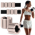 Wrist Weights Set of 2, Wearable Wrist Ankle Weights for Women & Men, Silicone Weighted Bangles Adjustable Arm and Leg Weights for Walking Yoga Pilates Running Dance Gym 2lb - color: Beige Pink