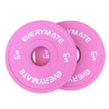 EVERYMATE Change Weight Plates 1.25LB 2.5LB 5LB Set Fractional Olympic Bumper Plates for Cross Training Steel Insert Strength Training - color: 5LBx2, size: Pink
