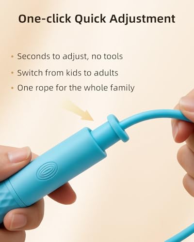 YUEDONG Dual Ball Bearing Speed Jump Rope – Self-Locking Adjustable Length for Kids & Adults, Non-Slip Ergonomic Handle for Double Unders, Cardio, HIIT & Home Workout