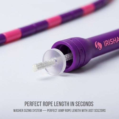 Pro-Grade Beaded Jump Rope for Beginners - color: Purple/Rose Pink