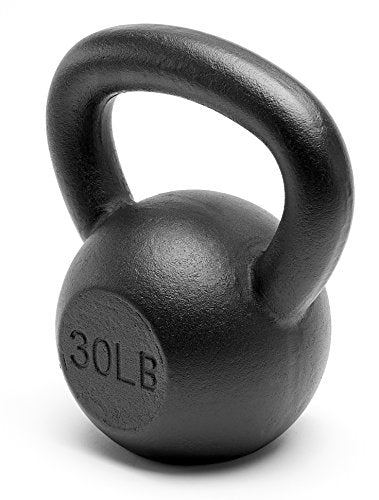 Powder Coated Solid Cast Iron Kettlebell Weights Set 5lb to 45lb Various Combination - color: E-Black(5+30)lb