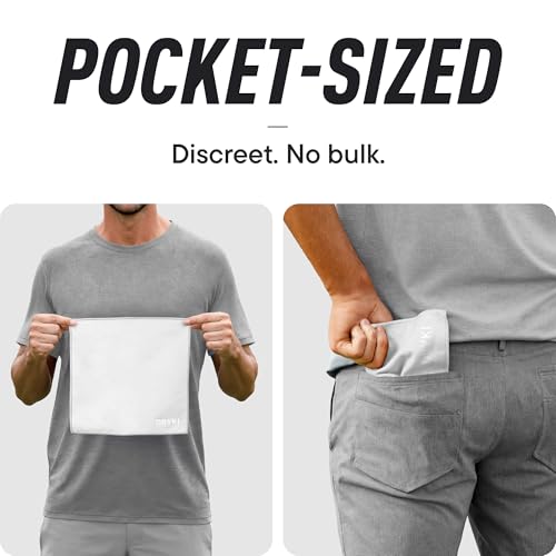 DRYKI Pocket-Sized Sweat Towels - The Original Sweat Absorbing Handkerchiefs - Quick-Dry Microfiber Sweat Rags for Face, Hands, & Body - Men & Women - Gym, Sports, and Work (White: 5 Pack) - color: *Ultra White