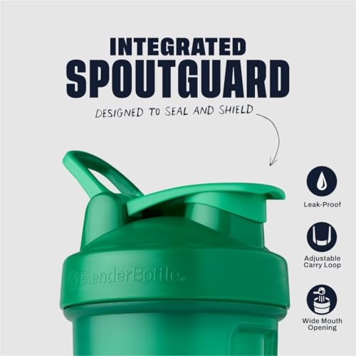 BlenderBottle Classic V2 Shaker Bottle Perfect for Protein Shakes and Pre Workout, 20-Ounce, Emerald Green - color: Emerald Green, size: 20 Ounces