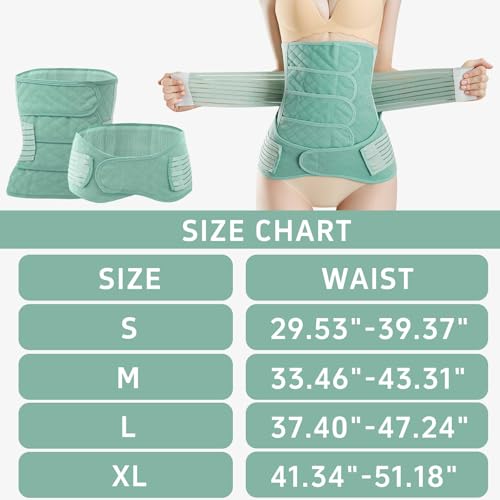 Postpartum Belly Band for Pregnant Women C Section Recovery Must Haves Belly Belt Stomach Binder Abdominal Compression - size: X-Large
