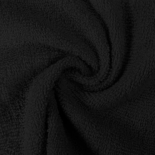 Utopia Towels 12 Pack Premium Wash Cloths Set, 12 by 12 Inches, 100% Cotton Ring Spun, Highly Absorbent and Soft Feel Essential Washcloths for Bathroom, Spa, Gym, and Face, Black - color: Black, size: 12 Wash Cloths