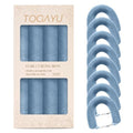 Heatless Curls Overnight Hair Care Set - Jumbo Velvet Hair Curlers | No Heat Hair Rollers for Women, Comfortable Sleep-In Hair Rollers with Satin Scarf, No Heat Damage Curling Rods for All Hair - color: Blue-8PCS