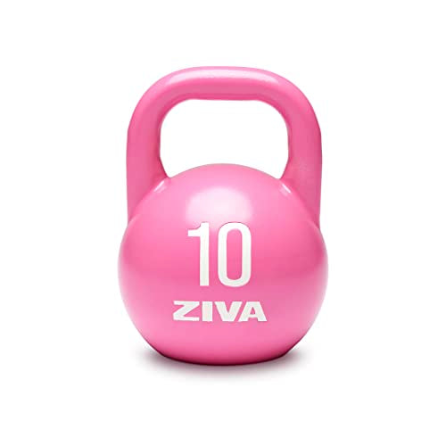 Steel Competition Kettlebells by Steve Cotter - Hard-Wearing Crack-Resistant Powder Surface Coating, 34mm Steel Handle with Non-Slip Super Textured Powder Coating Grip - Avail 6kg - 32kg - color: j) 10kg - Pink