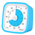 Yunbaoit Visual Timer, Silent 60-min Countdown Timer for Kids, Blue Blue | Protective Case, Time Management Tool, Mute and Ringing Alarm Available, Low Power Reminder, for Study,Game,Work,Fitness etc - color: Blue Blue