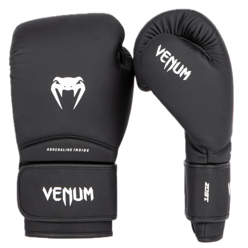 Venum Contender Boxing Gloves - color: Black/White, size: 12-Ounce, style: Contender 1.5