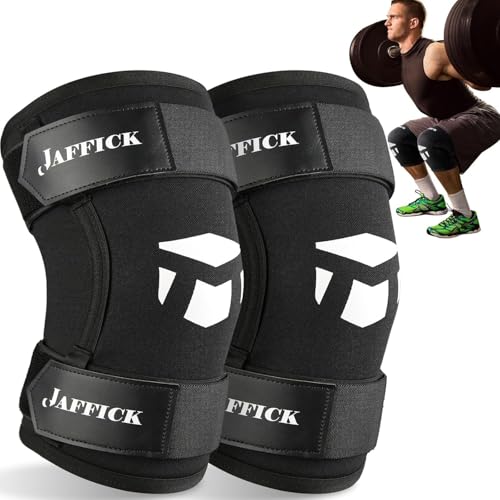 Jaffick 7mm Neoprene Knee Sleeves Support (1 Pair) & Compression Wraps - Lifting Sleeve for The Best Squats Weightlifting, Powerlifting Squats, Fitness for Men & Women - size: XX-Large