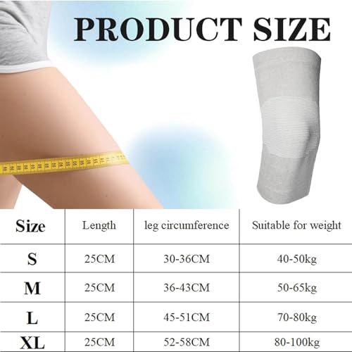 Bamboo Knee Sleeve for Knee Pain - One Pair Compression Bamboo Knee Sleeves for Women Knee Pain Knee Sleeves Plus Size (Gray, X-Large) - size: X-Large