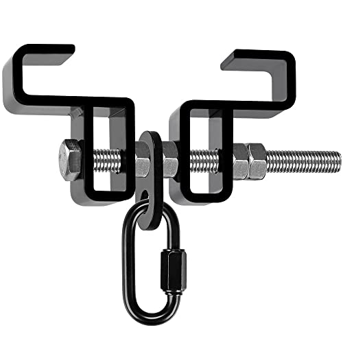 SELEWARE Heavy Duty Punching Bag Hanger and Beam Clamp for Boxing, Muay Thai, MMA - color: A. Beam Clamp with Carabiner (1 Pack)