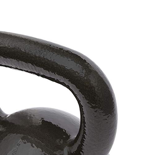 Amazon Basics Cast Iron Kettlebell for Strength Training, Textured Wide Handle, Black