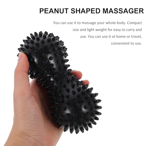 VILLCASE Peanut Rehabilitation Massager Hedgehog Massage Balls for Soles 2-Pack Foot Massage Balls Spiky Acupressure Roller for Feet Legs Shoulders Yoga Travel