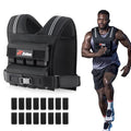 ZELUS Weighted Vest Men, 23lbs/36lbs/45lbs Adjustable Weight Vest with 10/16/20 removable Iron Weights and Reflective Strips, No-Bounce Design for Strength Training, Running, HIIT & Calisthenics - size: 36LB