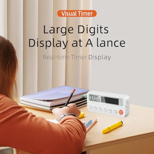 Visual Timer for Kids & Adults – Digital Kitchen Countdown Timer with Progress Bar, Magnetic Timer for Cooking, Classroom, Study & Gym – 99-Hour, Adjustable Volume