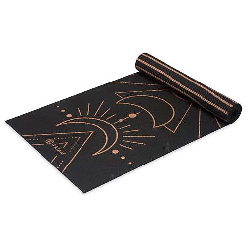 Gaiam Yoga Mat - Premium Print Reversible Extra Thick Non Slip Exercise & Fitness Mat for All Types of Yoga, Pilates & Floor Workouts - color: Cosmic Energy