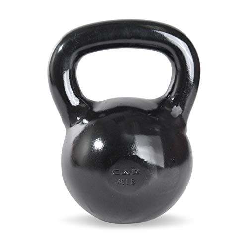 CAP Barbell Black Enamel Coated - Singles and Sets, Multiple Weight Choices - size: 40 pounds