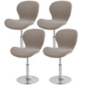 Gollense Bar Stool Covers with Backs, Set of 4 Stretch Jacquard Barstool Seat Covers, Washable Swivel Pub Counter Height Chair Slipcover Protector for Home Kitchen Cafe (T-Shaped Jacquard-Khaki) - color: T-shaped Jacquard-khaki