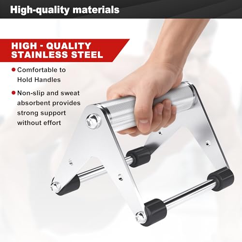Stainless Steel Push Up Bars, 660 lb Capacity, Black | Reinforced A-frame, raised handles, wide non-slip feet, 660 lb capacity, and ready-to-use set for bodyweight training. - color: White