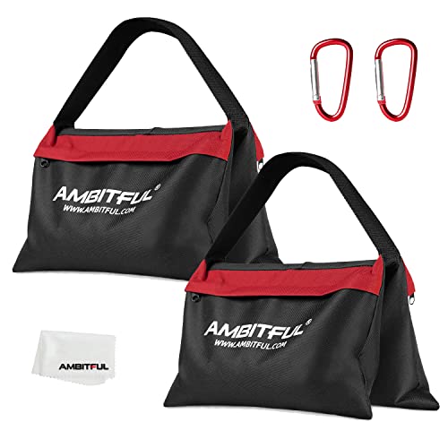 AMBITFUL Set of Heavy Duty Sand Bag Photography Studio Video Stage Film Sandbag Saddlebag for Light Stands Boom Arms Tripods(2 Packs) - color: AMBITFUL 2pcs SandBag