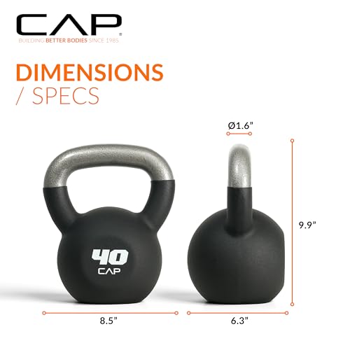 CAP Neoprene Coated Kettlebells - Multiple Sizes - size: 40.0 Pounds