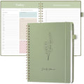 Oucaru Undated Daily Planner, 8.5"x11", A4 Size Spiral Notebook with Hourly Schedule, To Do List, Priorities, and Notes for Productivity - Easily Organize Your Tasks, Appointments & Goals for Women - size: A4-Green, style: Daily Planner