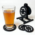 Weight Plate Coaster Set of 4 with Weight Rack Holder-Fun Drink Coasters for Gym Lovers & Fitness Enthusiasts-Unique Lifting Decor Gift for Home,Office, Man Cave-Heavy Duty & Durable,and Lightweight.
