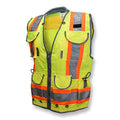 Radians SV55 Class 2 Heavy Woven Two Tone Engineer Vest with Padded Neck to Support Extra Weight in Cargo Pockets, Green, 2X-Large - color: Green, size: XX-Large