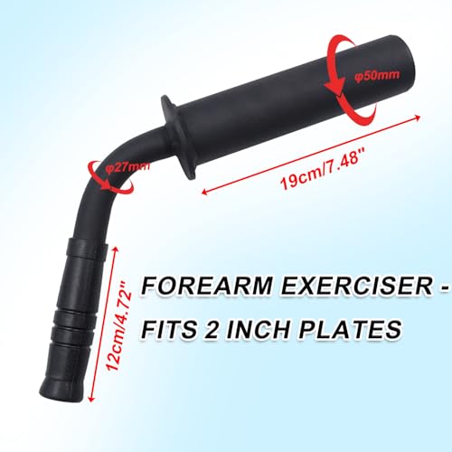 Wrist Forearm Strengthener Fits 2 Inch Weight Plates, Arm Wrestling Hammer Bar with Barbell Clamp, Heavy-Duty Wrist Strength Equipment for Grip and Forearm Workout