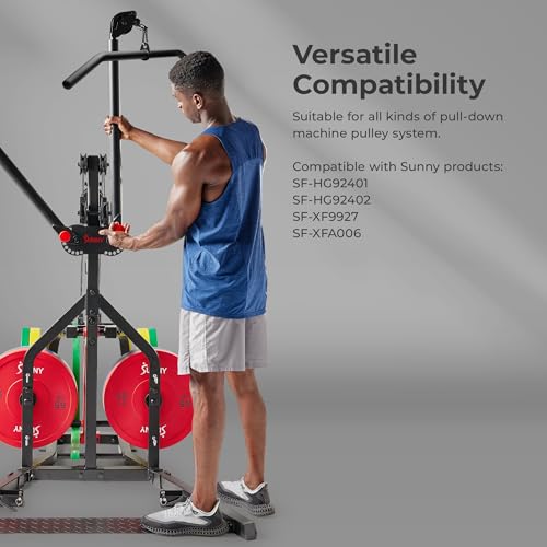Sunny Health & Fitness Power Cage Squat Rack Attachments for Home Gym | Strength Training, Expanded Workout Variety, Durable Construction, Secure Fit, Quick Installation, Versatile Exercise Support - style: LAT Bar