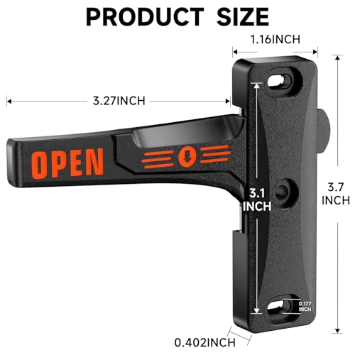 Zinc Alloy RV Screen Door Latch,Camper Screen Door Latch Replacement Kit,RV Screen Door Handle for Motorhome,Travel Trailer, Camper - color: Black, size: Left Handle