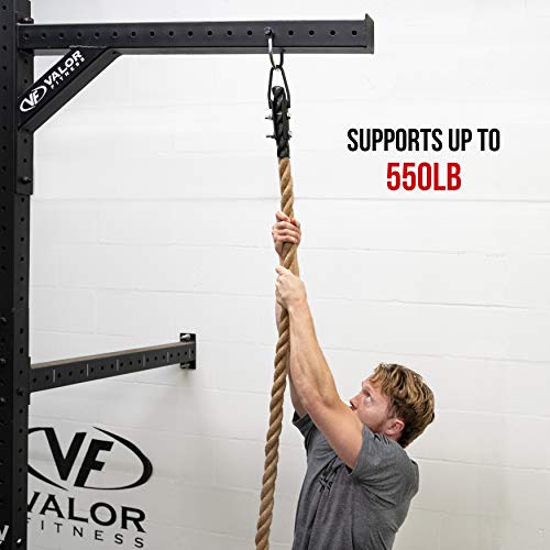 Valor Fitness Heavy-Duty Stainless Steel Shackle Attachment for Fitness Rigs – Perfect for Hanging Climbing Ropes, Gymnastic Rings, Suspension Trainers