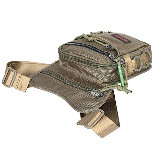 Thigh Pack, Larswon Leg Bag Thigh Pouch Bag Tactical Waist Bag Motorcycle Bag Waterproof - color: A- Army Green, size: Medium