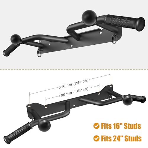Kipika Heavy Duty Wall Mounted Doorway Pull Up Bar, Multifunctional Chin Up Bar, Portable Fitness Door Bar, Body Workout Home Gym System - color: B: 39" Wall Mount Pull Up Bar & Ball