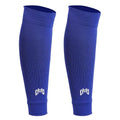 MediCaptain Pre Cut Soccer Sock Sleeves, Companion for Soccer Grip Socks, Securely Holds Shin Guards, Compression Leg Warmer - color: Royal Blue
