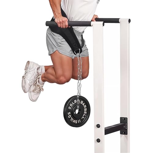 Dip Belt With Chain For Weight Lifting Optimal For Pull Ups Dips Squats Weightlifting Belt Squat Attachment Workout Dipping Belt - Unisex Gym Equipment